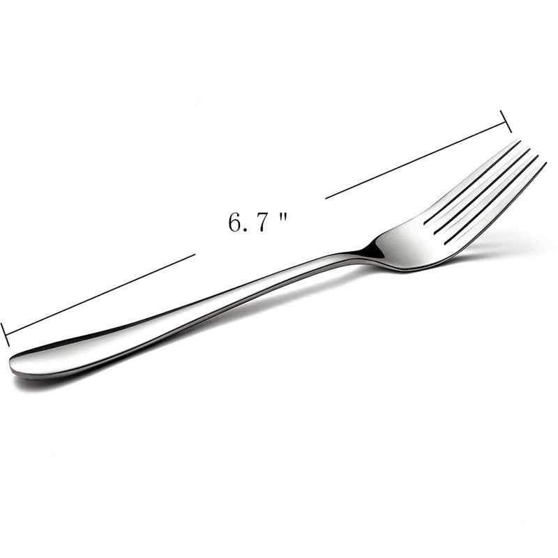 Aebeky 12-Piece Stainless Steel Dessert Forks Salad Forks Set 6.7-Inch - Image 3